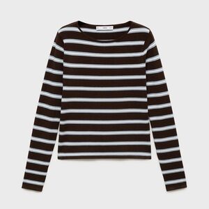 Mango Striped Long Sleeve Shirt